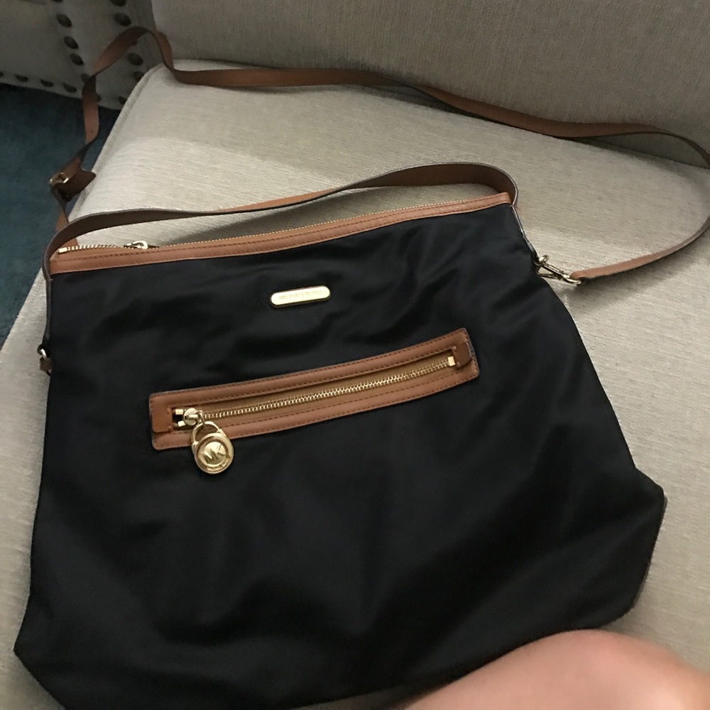 Michael Kors Black and Tan Tote